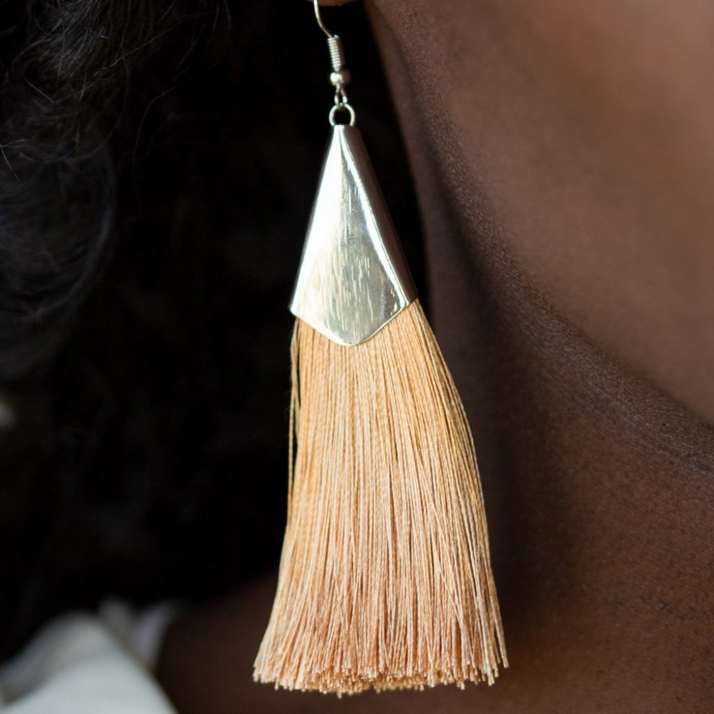 In Full PLUME - Brown Earring